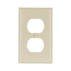 Eaton Cooper Wiring Standard Size Duplex Receptacle Wallplate, Ivory