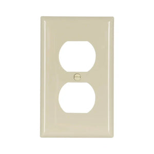 Eaton Cooper Wiring Standard Size Duplex Receptacle Wallplate, Ivory