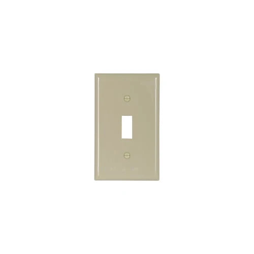 Eaton Cooper Wiring Standard Size Toggle Switch Wallplate, Ivory
