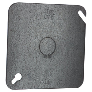 Thomas & Betts Steel City  6 Square Box Cover, Steel Flat, 4-11/16"
