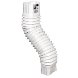 Gutter Flex Elbow, White, 2 x 3-In.