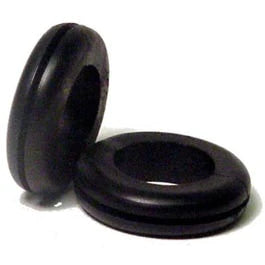 4-Pk. 1/2-In. I.D. Flexible Black Vinyl Hole Grommet
