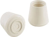 Shepherd Hardware Leg Tips 3/4-Inch Inside Diameter Rubber Chair Leg Caps, 24 Pack, White