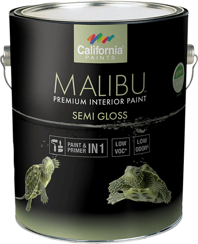 California Products Malibu Premium Interior Paint Semi Gloss Deep Base  - 1 Gallon