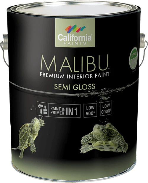 California Products Malibu Premium Interior Paint Semi Gloss  Pastel Base - 1 Gallon
