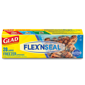 Glad® FLEX'N SEAL™ Freezer Storage Bags 1 Gallon 28 Count - Danville, WV -  Byrnside Hardware