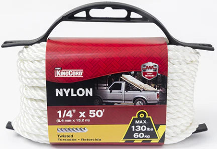 ROPE NYLON TWISTED WT 1/4 X 50 FT