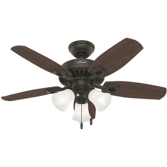 Hunter Builder Small Room 42 In. New Bronze Ceiling Fan with Light Kit