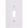 Leviton 1-Gang Plastic Toggle Switch Wall Plate, White