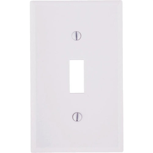 Leviton 1-Gang Plastic Toggle Switch Wall Plate, White
