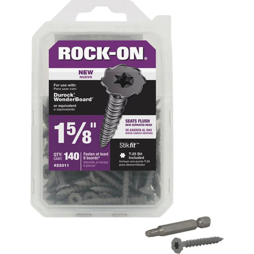 Buildex Rock-On #9 x 1-5/8 In. Philips Cement Board Screw (140 Ct.)