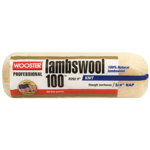 Wooster Brush Lambswool 100 Roller Cover, 1-1/4-Inch Nap, 9-Inch