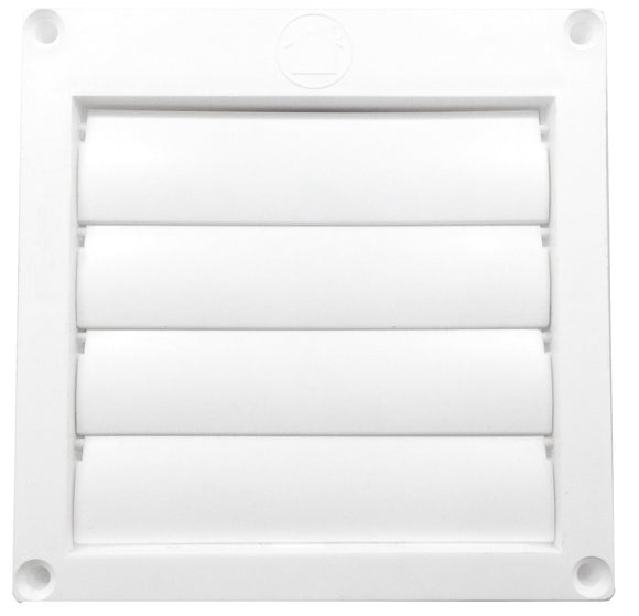 Speedi-Products 4-Inch Diameter Louvered Plastic Hood, White with 11-Inch Long Tailpipe