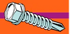 Midwest Fastener Hex Washer Self-Drilling Sheet Metal Screws 8 x 3/4