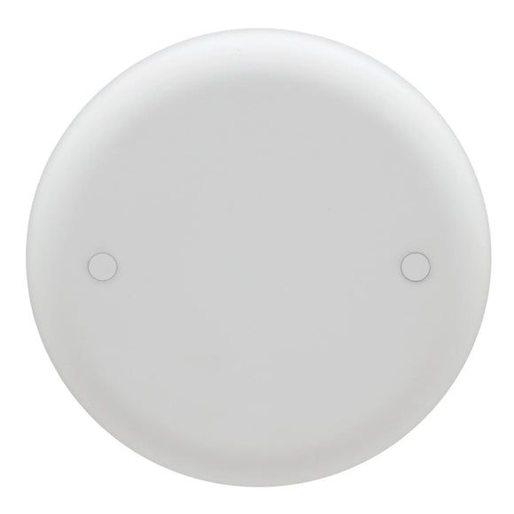Thomas & Betts Carlon Ceiling Fan Box Cover, Round, Blank, 4-Inch Diameter, White