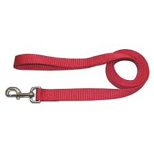 Leather Brothers One Ply Nylon Lead 3/8 x 6 ft. Red