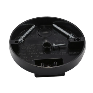 CANTEX  8 cu. in. EZ BOX Shallow New Work Residential Ceiling Fan Box with Screws and Wire Clamps Black